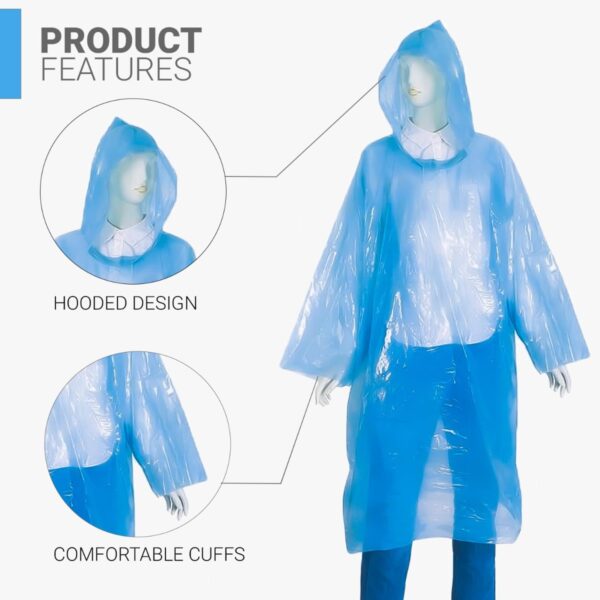 Disposable Raincoat Premium Quality | Set of 02pc - Image 2
