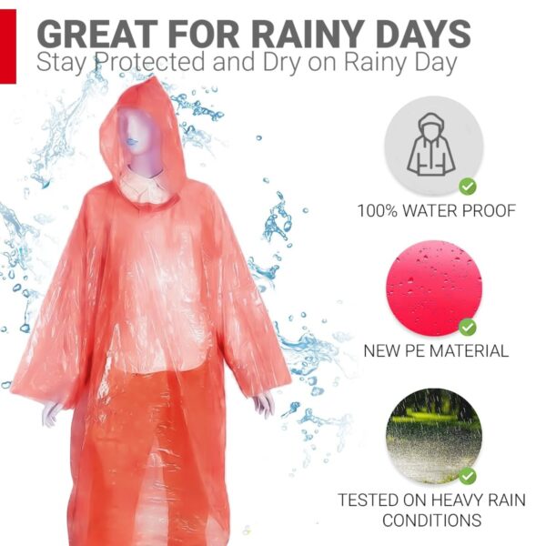 Disposable Raincoat Premium Quality | Set of 02pc - Image 3