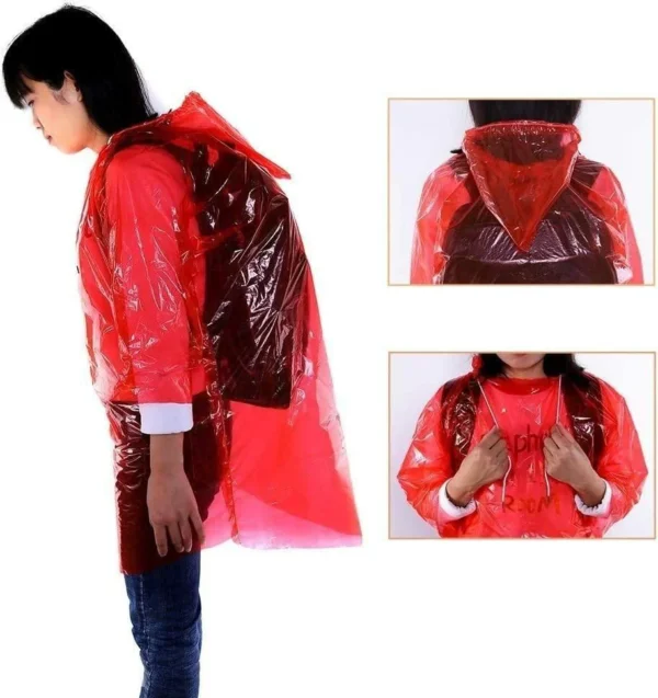 Disposable Raincoat Premium Quality | Set of 02pc - Image 5