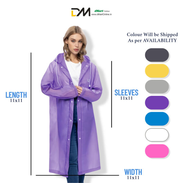 Resuable Raincoat Premium Quality Set of 1pc from DMart Online - Image 8